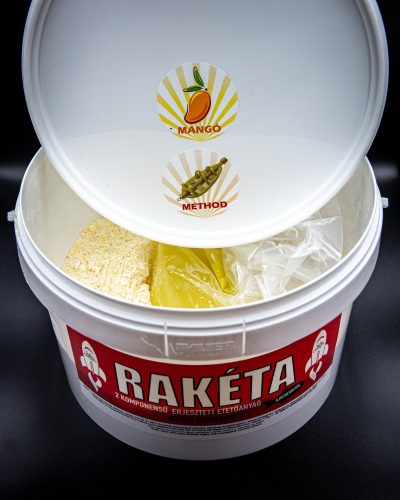 Rakéta MANGÓ -Mangó ízesítésű, minden method módszerhez , bordás és "töltögetős" kosárhoz ajánlott,  újgenerációs kétkomponensű erjesztett etetőanyag