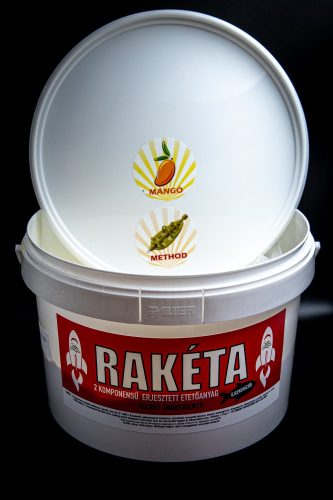Rakéta MANGÓ -Mangó ízesítésű, minden method módszerhez , bordás és "töltögetős" kosárhoz ajánlott,  újgenerációs kétkomponensű erjesztett etetőanyag